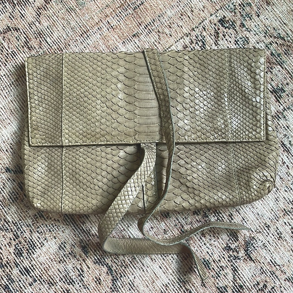Carlos Falchi Genuine Python Clutch